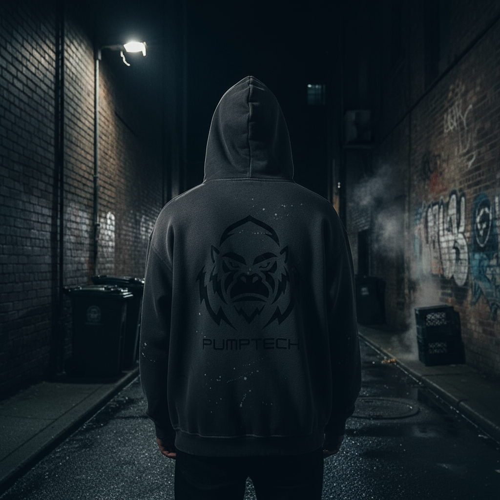 Vintage Washed "FEAR OF BEING AVERAGE" Frayed Fleece Hoodie
