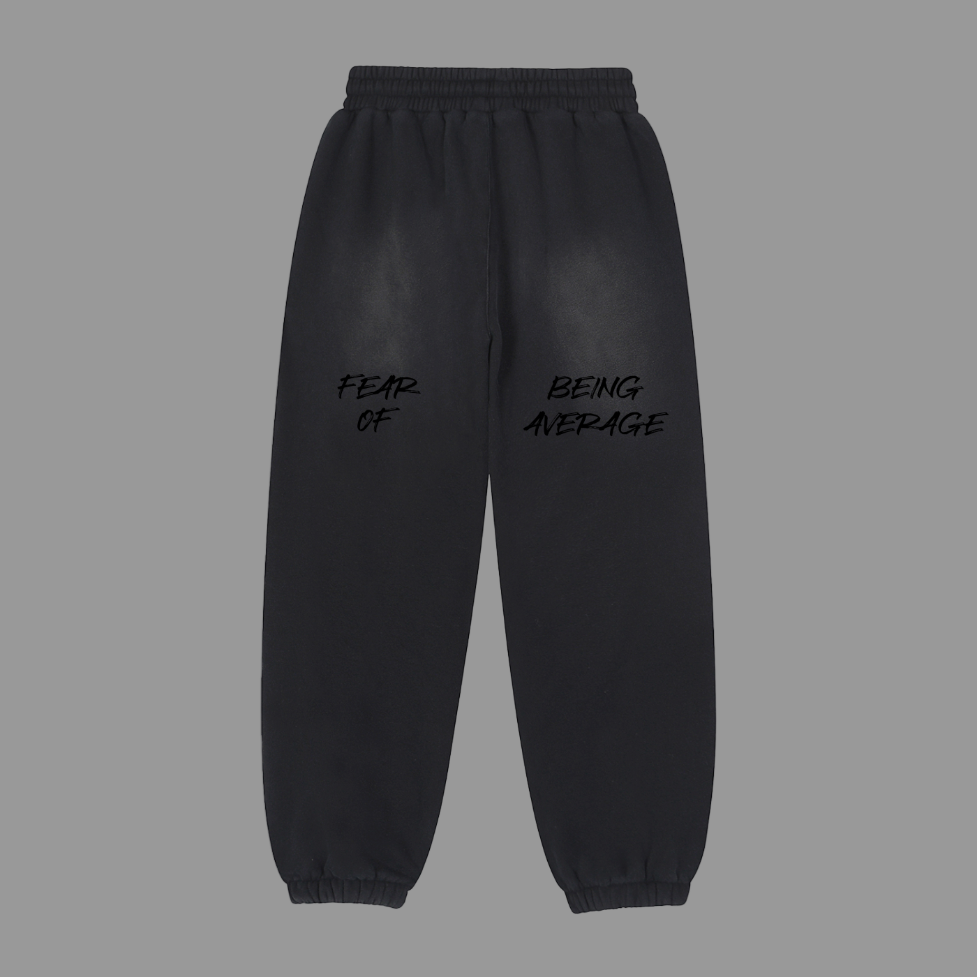Vintage Washed "FEAR OF BEING AVERAGE" Fleece Jogger Sweatpants