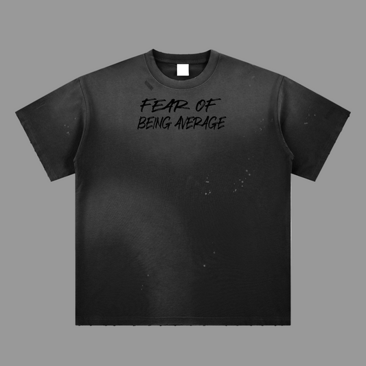 Paint Splatter "FEAR OF BEING AVERAGE" Oversized T-Shirt
